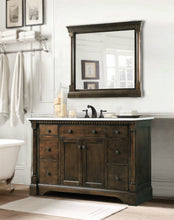 Load image into Gallery viewer, Legion Furniture 48&quot; Antique Coffee Sink Vanity with Carrara White Top and Matching Backsplash Without Faucet - WLF6036-48&quot;