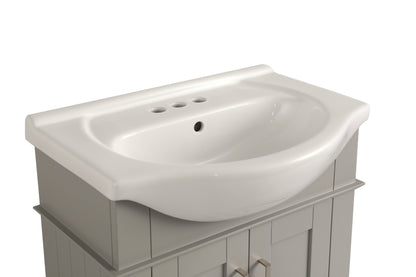 Legion Furniture 24" Gray Sink Vanity, No Faucet - WLF6042-G