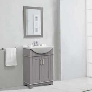 Legion Furniture 24" Gray Sink Vanity, No Faucet - WLF6042-G