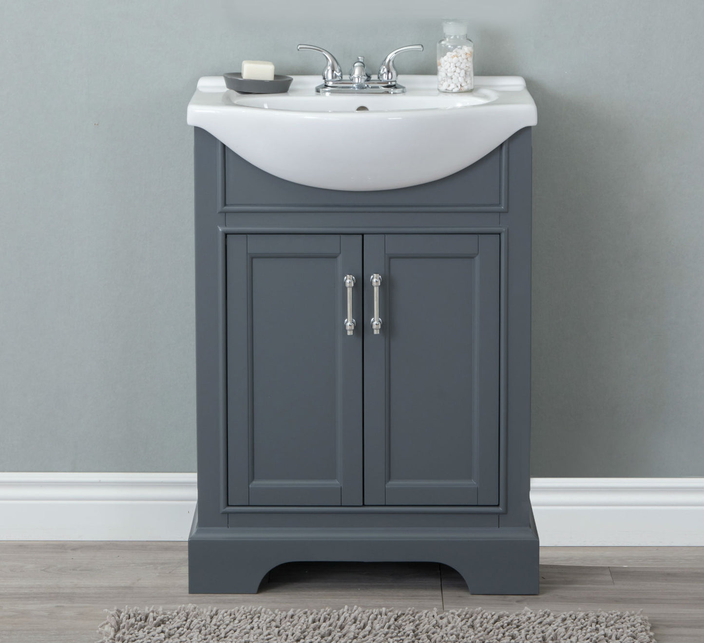 Legion Furniture 24" Gray Sink Vanity, No Faucet - WLF6046