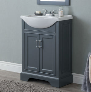 Legion Furniture 24" Gray Sink Vanity, No Faucet - WLF6046