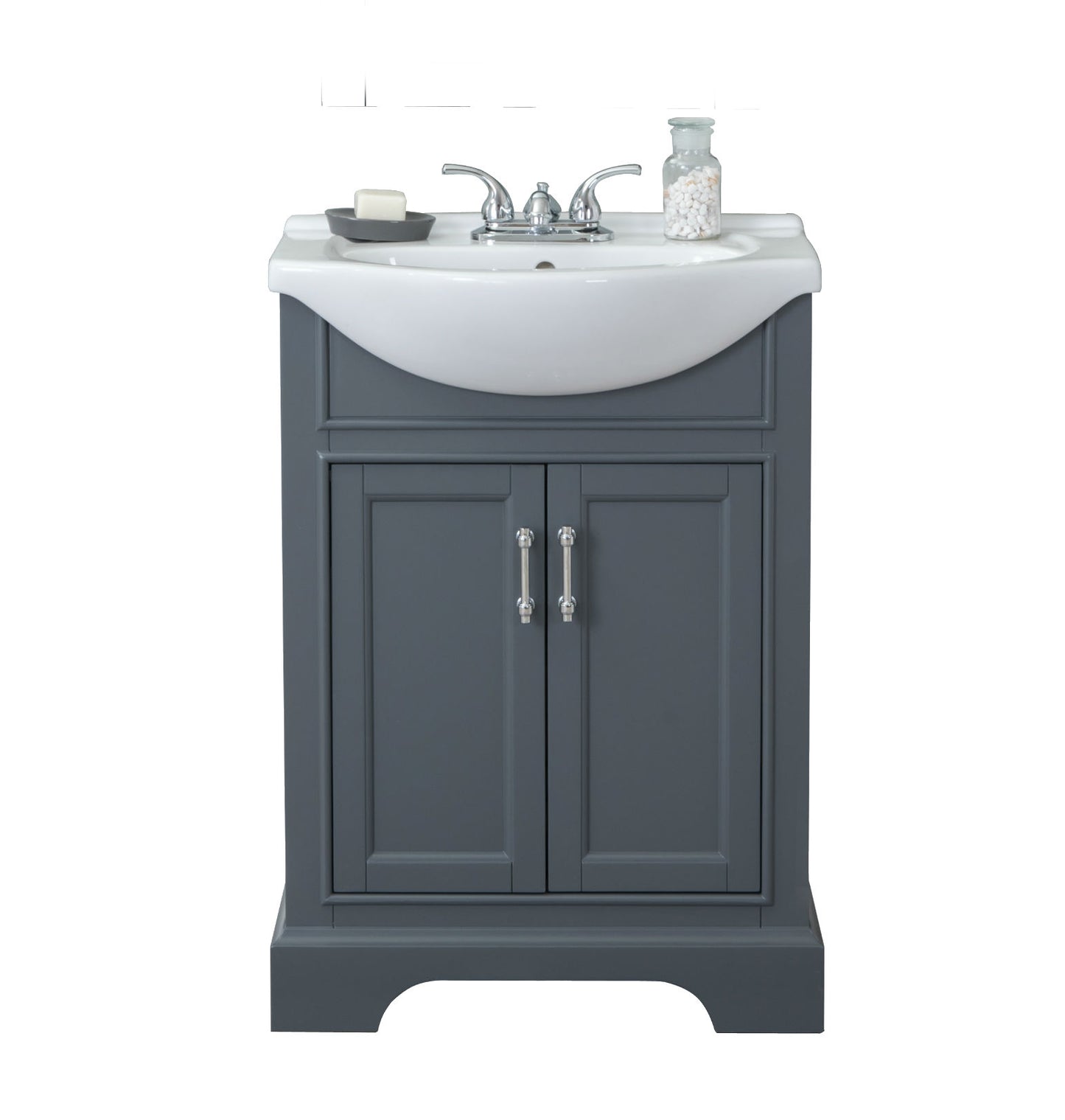 Legion Furniture 24" Gray Sink Vanity, No Faucet - WLF6046