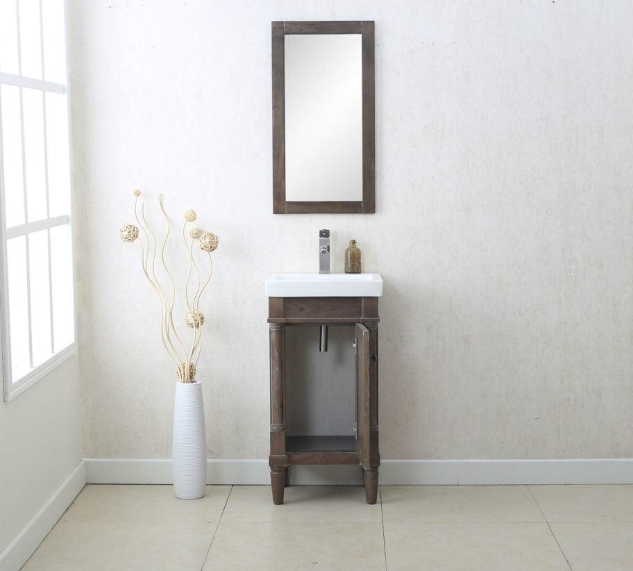 Legion Furniture 18" Weathered Gray Sink Vanity, No Faucet - WLF7021-18
