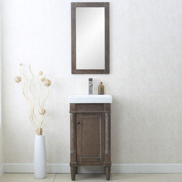 Legion Furniture 18" Weathered Gray Sink Vanity, No Faucet - WLF7021-18