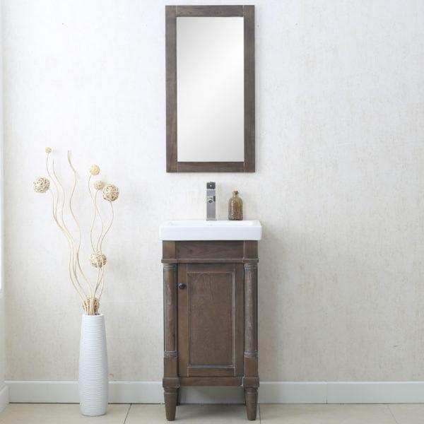 Legion Furniture 18" Weathered Gray Sink Vanity, No Faucet - WLF7021-18