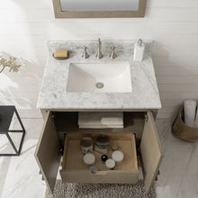 Load image into Gallery viewer, Legion Furniture 30&quot; Antique Gray Oak Vanity with Carrara White Top - WLF7040-30-AGO-CW