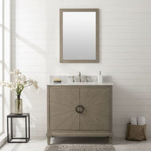 Load image into Gallery viewer, Legion WLF7040-36-AGO-CW 36&quot; Antique Gray Oak  Vanity with Carrara White Top, Front