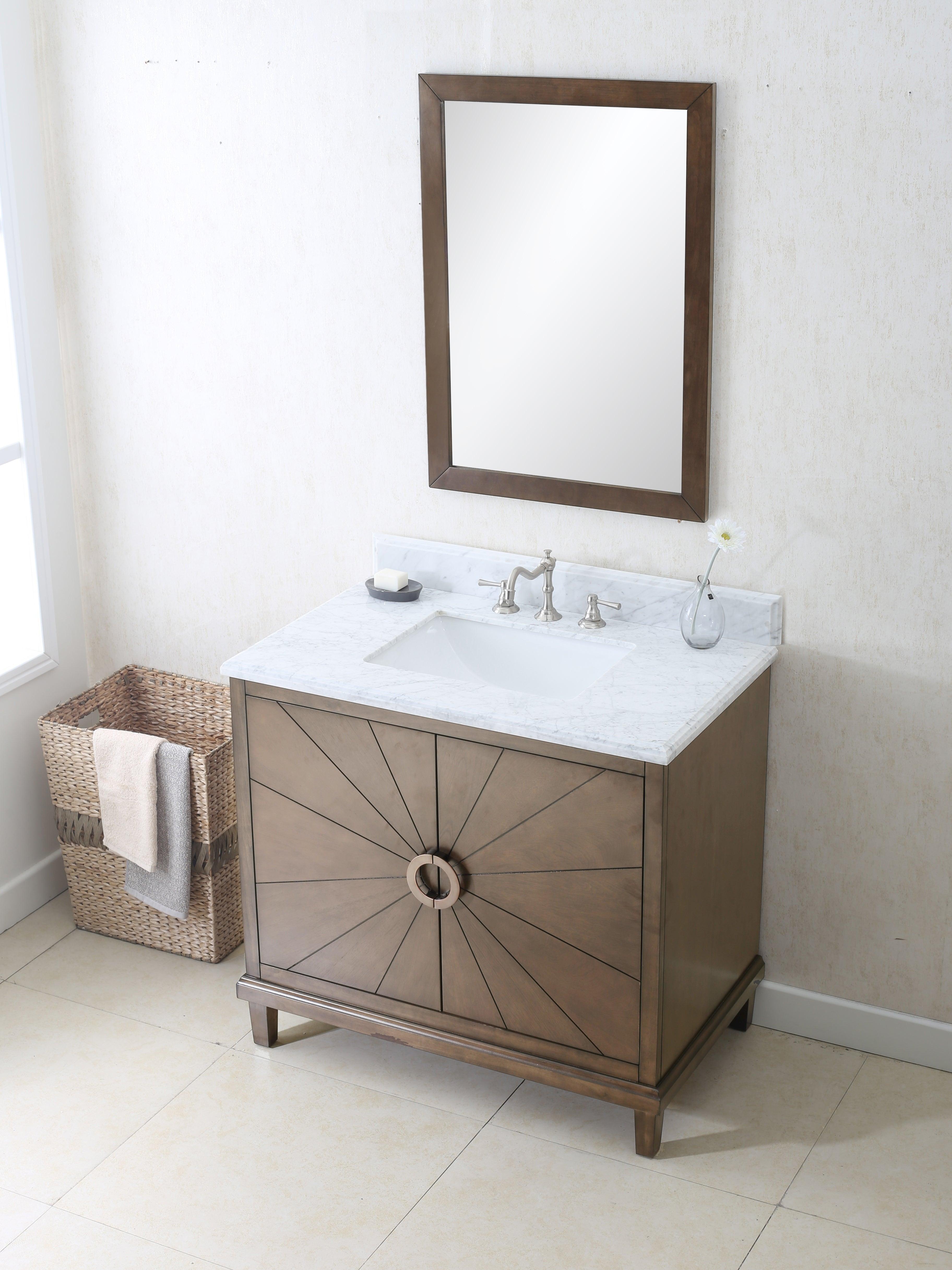 Legion WLF7040-36-CW 36" Antique Coffee Sink Vanity with Wlf7040-37 Top, No Faucet, Top