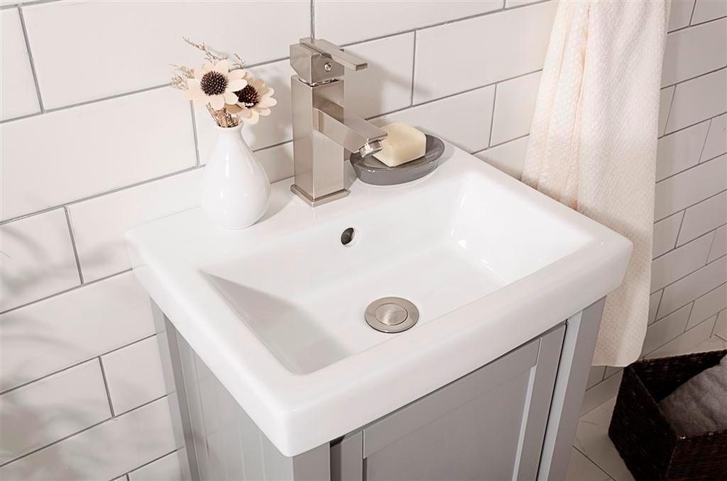 Legion Furniture 18" Gray Sink Vanity - WLF9018-G