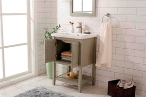 Legion Furniture 24" Kd White Gray Sink Vanity - WLF9024-RL