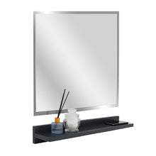 Load image into Gallery viewer, WS24-DG-315 Dark Gray Wireless Charging Shelf and Frameless Mirror Set, 24&quot;