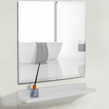 Load image into Gallery viewer, WS24-WH-315 White Wireless Charging Shelf and Frameless Mirror Set, 24&quot;
