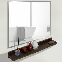 Load image into Gallery viewer, WS30-RW-315 Rustic Wood Wireless Charging Shelf and Frameless Mirror Set, 30&quot;