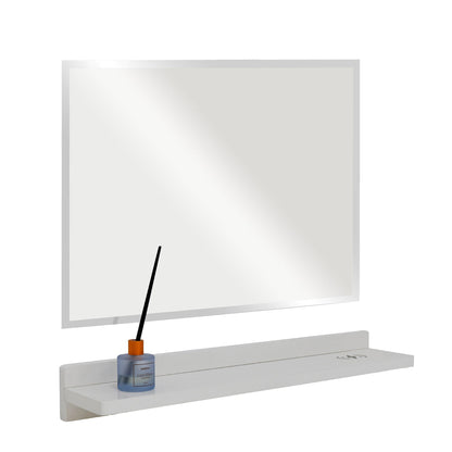 Wireless Charging Shelf and Frameless Mirror Set, size 24", 30", or 35"