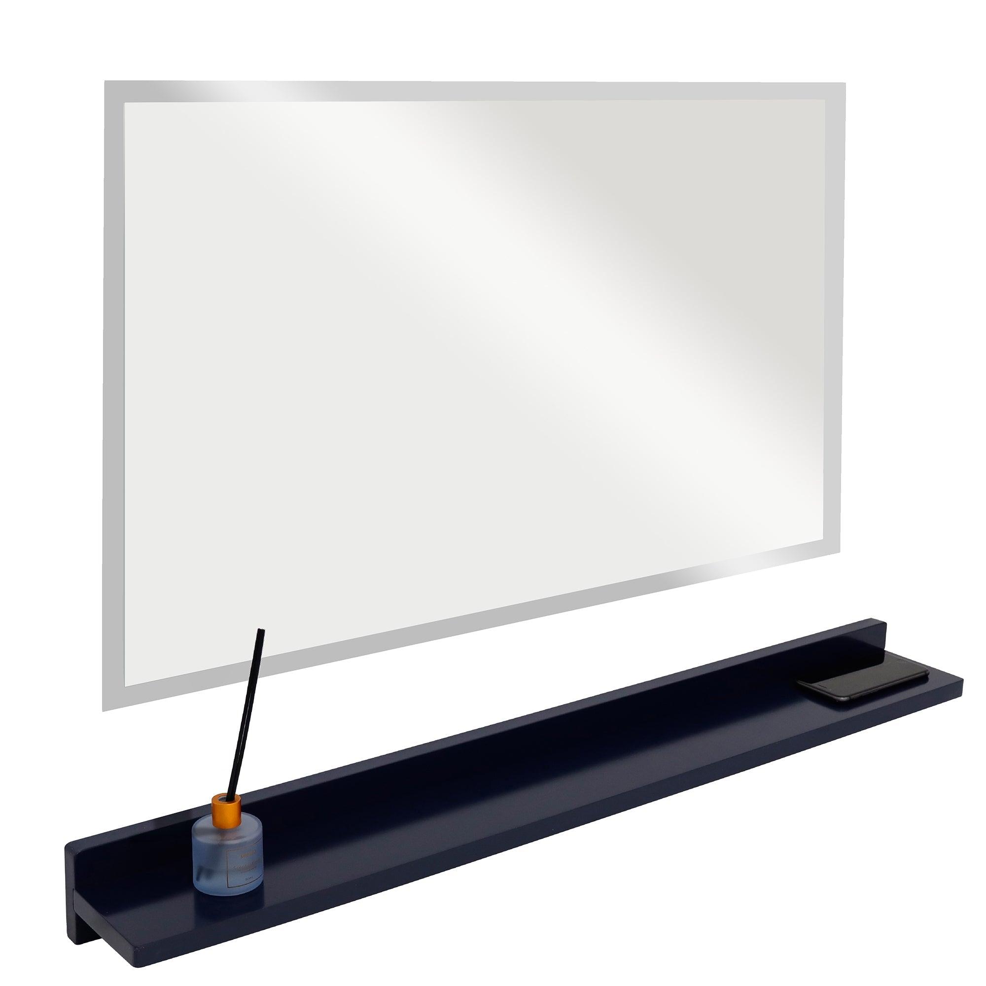 Wireless Charging Shelf and Frameless Mirror Set, size 24", 30", or 35"
