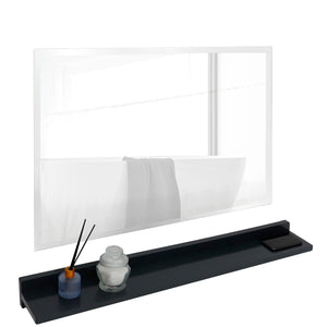 Wireless Charging Shelf and Frameless Mirror Set, size 24", 30", or 35"