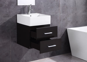 Legion Furniture 18" Espresso Bathroom Vanity Without Mirror-Pvc - WT9188-18-PVC