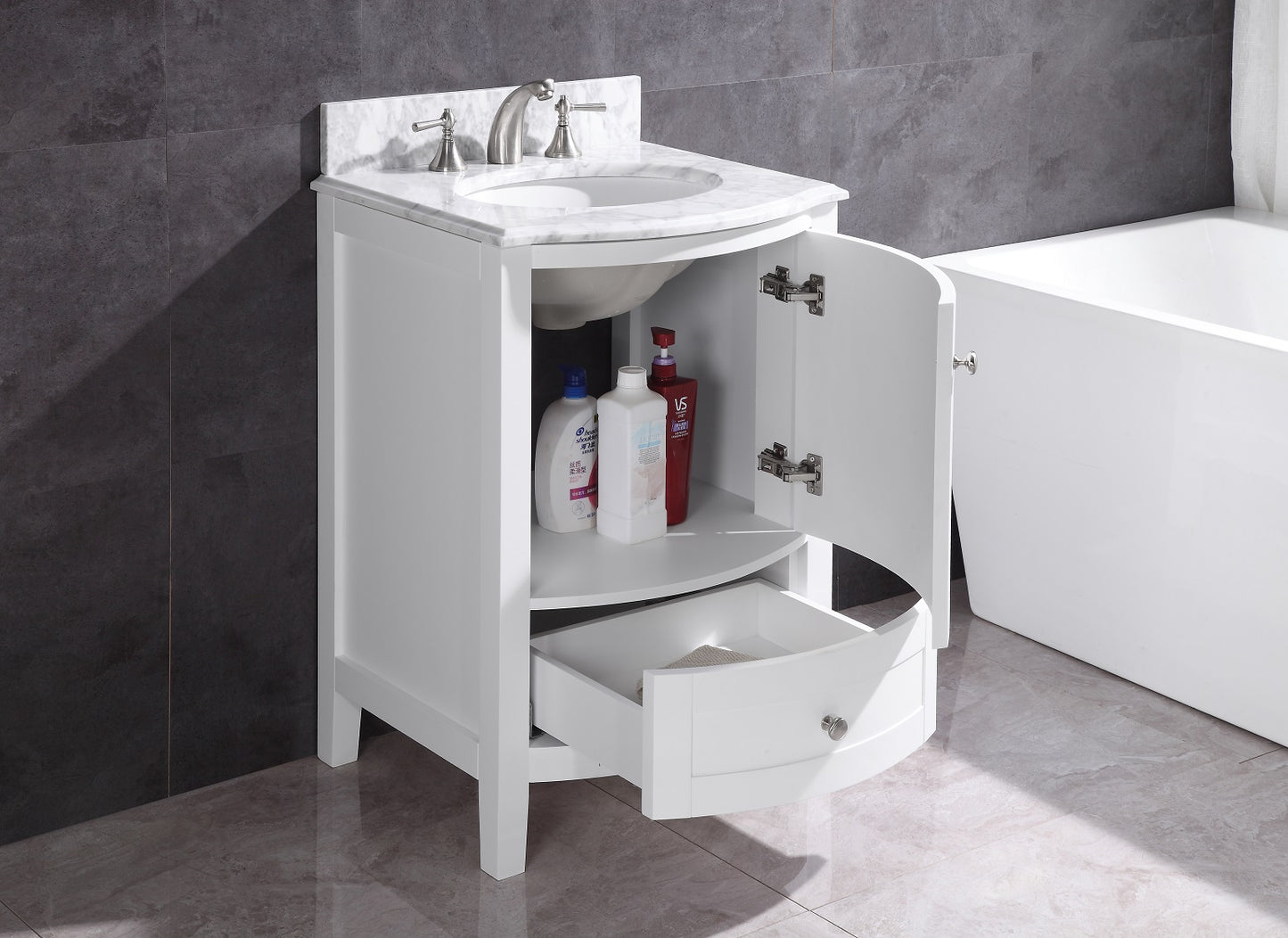 Legion Furniture 24" White Bathroom Vanity - Pvc - WT9309-24-W-PVC