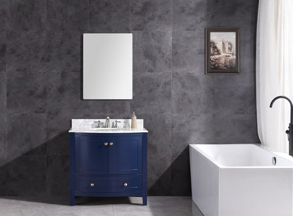 Legion Furniture 36" Blue Bathroom Vanity-Pvc - WT9309-36-W-PVC