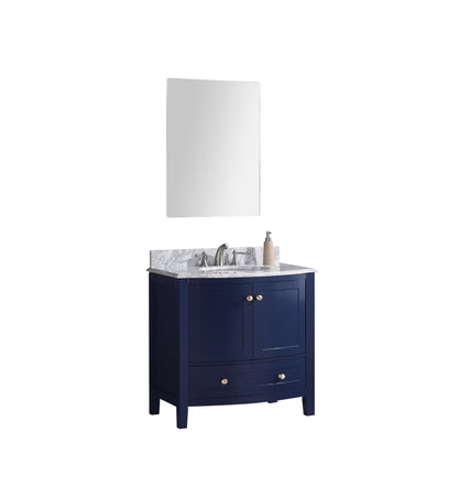 Legion WT9309-36-B-PVC 36" Blue Bathroom Vanity, Front