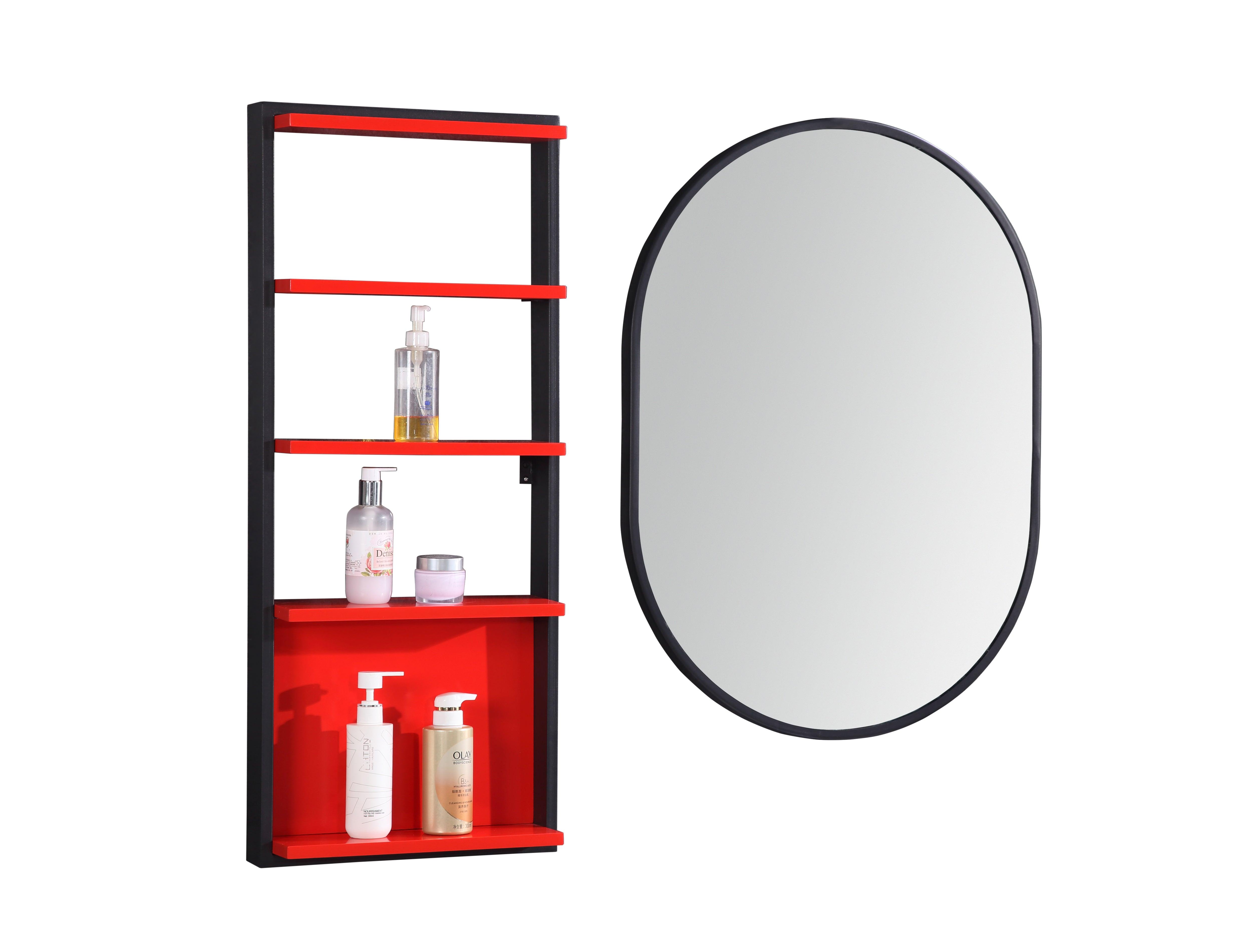 Legion Furniture 24" Brown Bathroom Vanity with Mirror and Side Cabinet- Pvc - WT9324-24-PVC