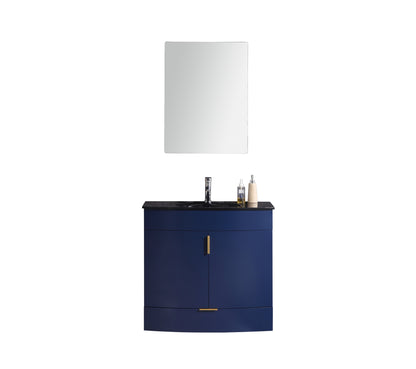 Legion WTM8130-36-B-PVC 36" Blue Bathroom Vanity, Front