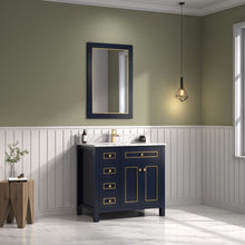 Load image into Gallery viewer, Legion WV2236-B 36&quot; Blue Finish Sink Vanity Cabinet with Carrara White Top, Front