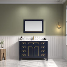 Load image into Gallery viewer, Legion Furniture 48&quot; Blue Finish Sink Vanity Cabinet with Carrara White Top - WV2248-B