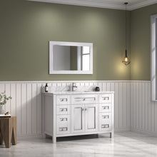 Load image into Gallery viewer, Legion Furniture 48&quot; White Finish Sink Vanity Cabinet with Carrara White Top - WV2248-W