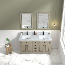 Load image into Gallery viewer, Legion Furniture 60&quot; Light Oak Finish Sink Vanity Cabinet with Carrara White Top - WV2260-O