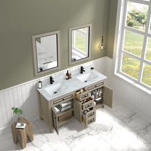 Load image into Gallery viewer, Legion Furniture 60&quot; Light Oak Finish Sink Vanity Cabinet with Carrara White Top - WV2260-O