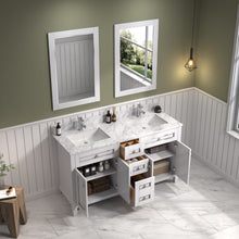 Load image into Gallery viewer, Legion Furniture 60&quot; White Finish Sink Vanity Cabinet with Carrara White Top - WV2260-W