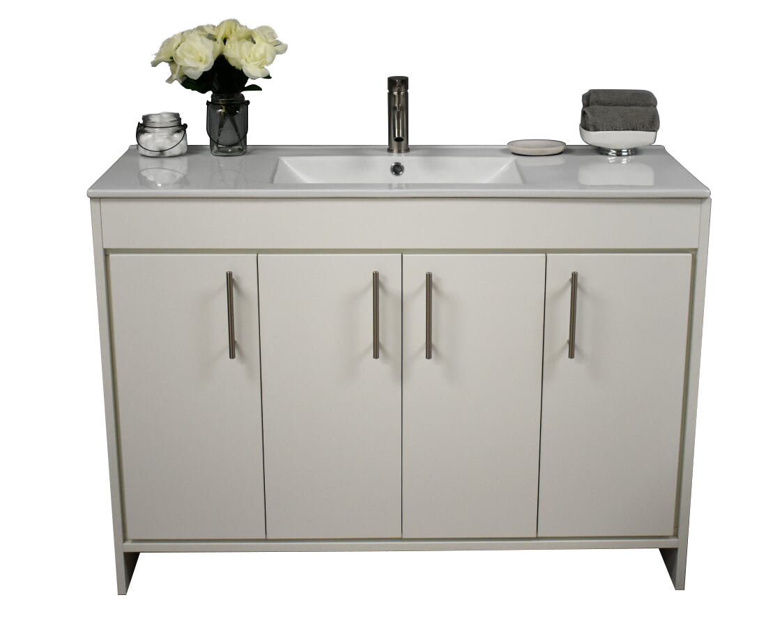 Volpa USA Villa 48" Modern Bathroom Vanity Soft White MTD-3448W-14