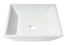 Load image into Gallery viewer, ALFI brand ABC912 White 17&quot; Square Above Mount Ceramic Sink