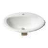 ALFI brand ABC802 White 21" Oval Drop In Ceramic Sink with Faucet Hole