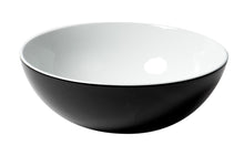 Load image into Gallery viewer, ALFI brand ABC906 Black &amp; White 15&quot; Round Vessel Above Mount Ceramic Sink