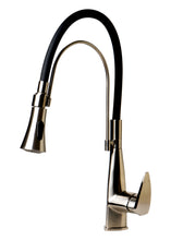 Load image into Gallery viewer, ALFI brand ABKF3001-BN Brushed Nickel Kitchen Faucet with Black Rubber Stem