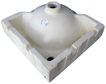 ALFI brand AB104 White 15"  Round Corner Wall Mounted Porcelain Bathroom Sink