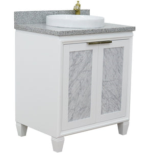 Bellaterra 31" Wood Single Vanity w/ Counter Top and Sink 400990-31-WH-GYRD