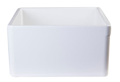 ALFI brand AB505-W White 26" Contemporary Smooth Apron Fireclay Farmhouse Kitchen Sink