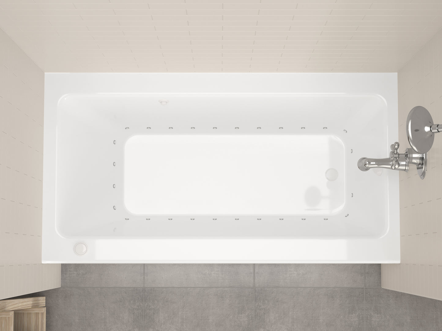 Atlantis Whirlpools Soho 32 x 60 Front Skirted Air Massage Tub - Acrylic, Alcove Installation