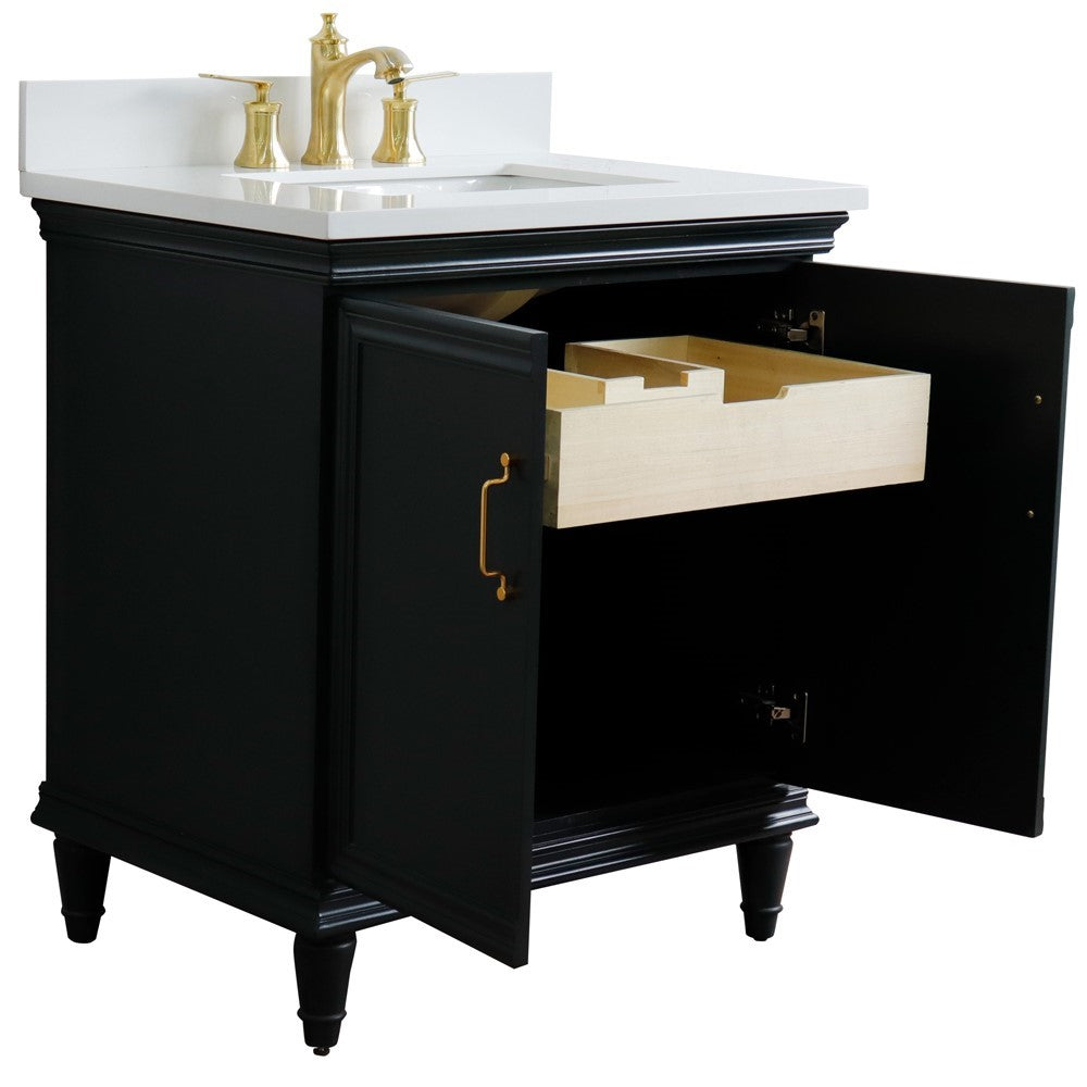 Bellaterra 31" Wood Single Vanity w/ Counter Top and Sink 400800-31-DG-WER