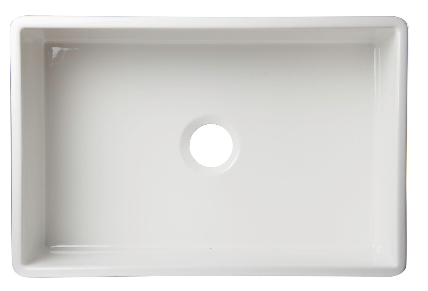 ALFI brand AB510-W White 30" Contemporary Smooth Apron Fireclay Farmhouse Kitchen Sink