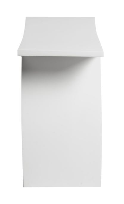 ALFI brand ABST77 Arched White Matte Solid Surface Resin Bathroom / Shower Stool