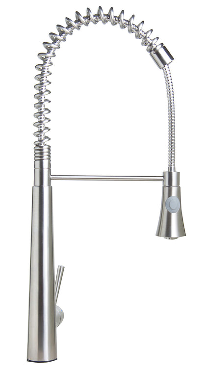 ALFI brand AB2039S Solid Stainless Steel Commercial Spring Kitchen Faucet with Pull Down Shower Spray