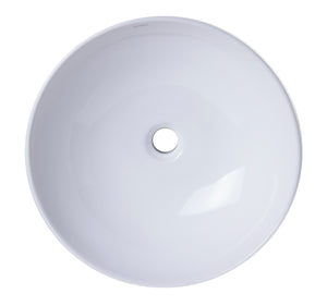 EAGO BA351  18" Oval Ceramic above mount Bathroom Basin Vessel Sink