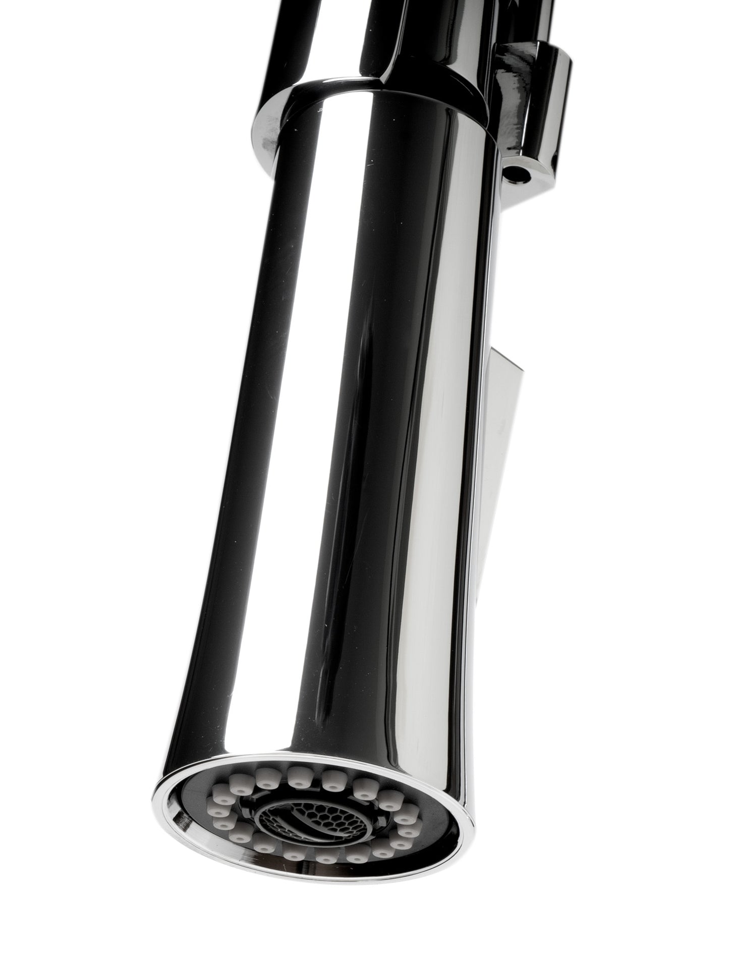 ALFI brand ABKF3023-PC Polished Chrome Square Kitchen Faucet with Black Rubber Stem