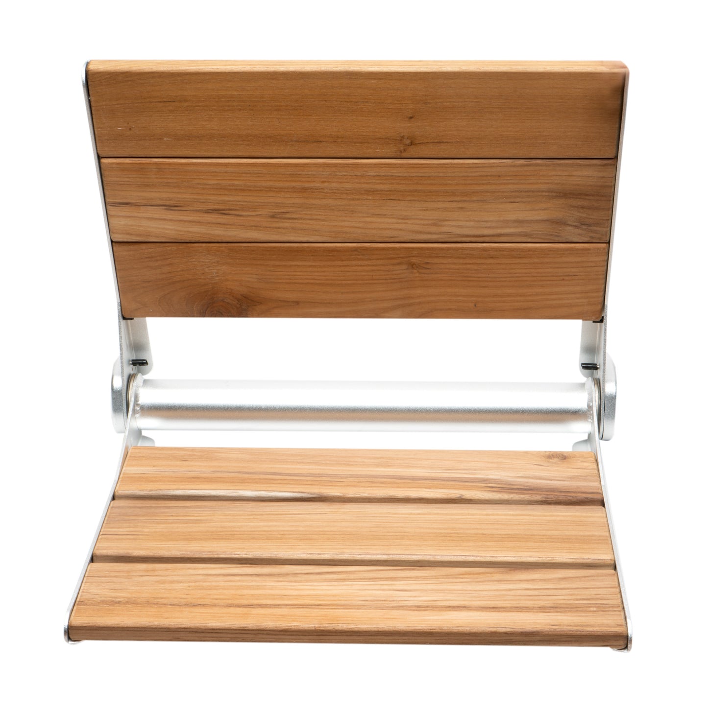 ALFI brand ABS17 17" Folding Teak Wood Shower Seat Bench with Backrest