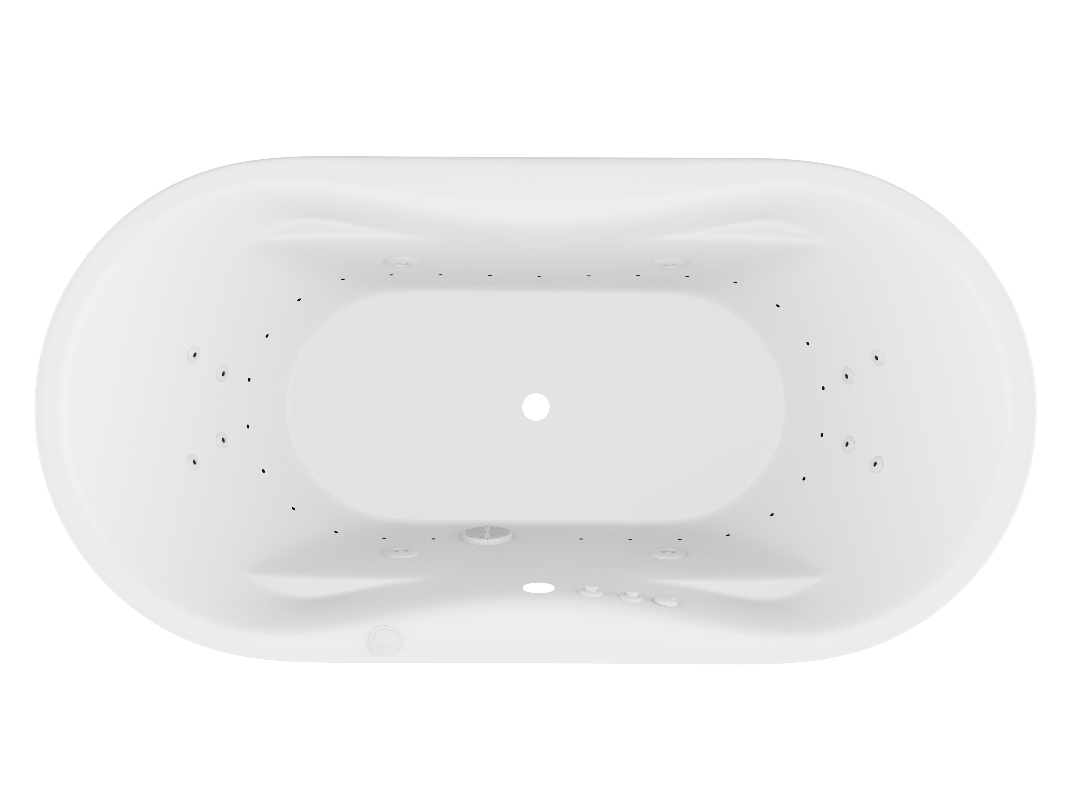 Lori 6 ft. Whirlpool and Air Bath Tub in White