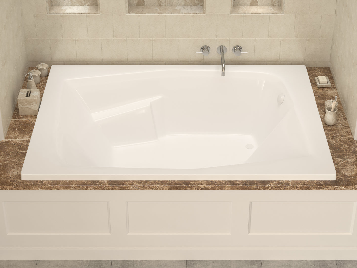 Atlantis Whirlpools Caresse 54 x 72 Rectangular Air Jetted Bathtub